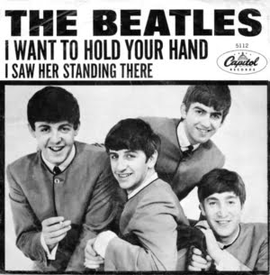 Influence: Capitol picture sleeve for I WANT TO HOLD YOUR HAND single (1963).
