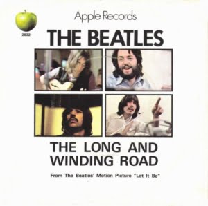 Influence: American Apple picture sleeve for THE LONG AND WINDING ROAD single (1970).